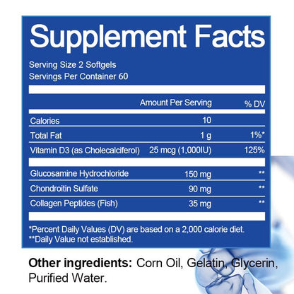 Glucosamine Capsules Supplement for Joint Health and Function