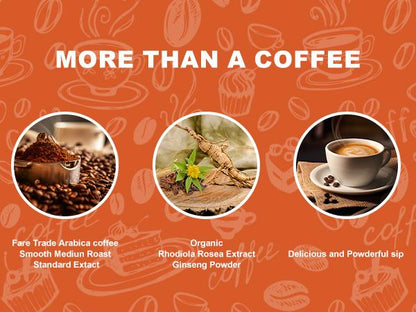 Orgmax Instant Coffee Rhodiola Rosea Dietary Supplement