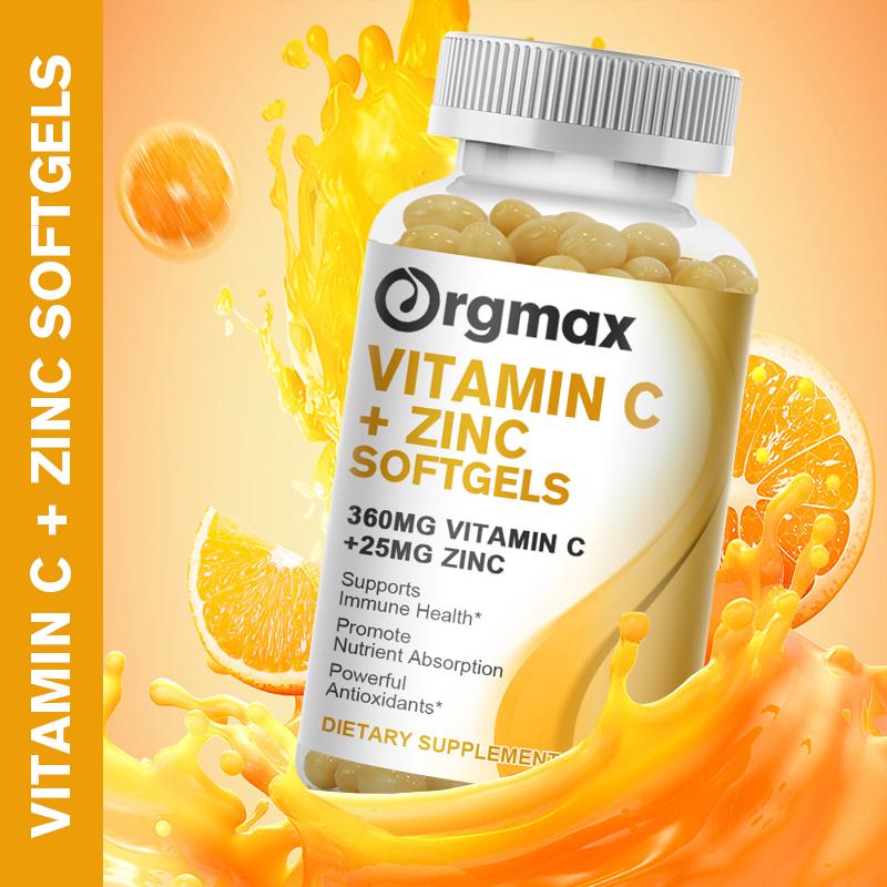 Vitamin C Bioavailable Supplement With Zinc Ascorbic Acid & Zinc Oxide Non-GMO & Gluten-Free Formula