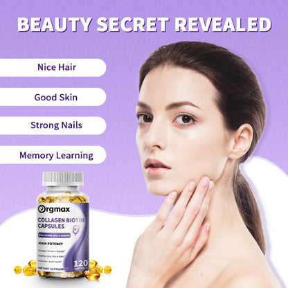 Orgmax Collagen Biotin Capsules Dietary Supplement