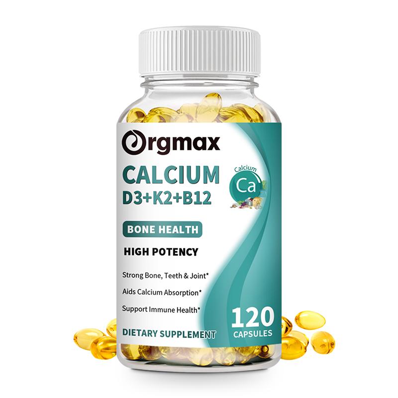 Vitamin D3+K2+B12 Supplement for Regulate Calcium Metabolism Bone Health & Mood Balance Supplement Immunity System