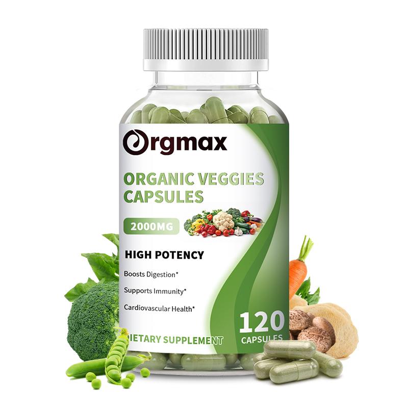 17 in 1 Daily Superfoods Capsules Supplement with Organic Spinach For Digestive and Cardiovascular Health