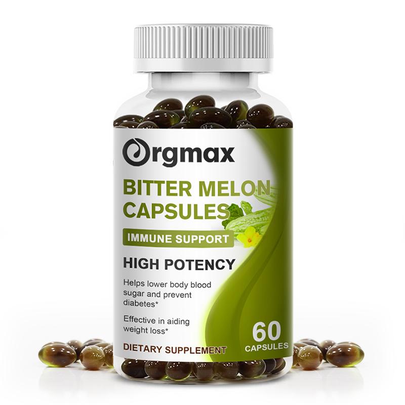 Orgmax Nature Bitter Melon Extract Capsule Regulate Blood Vessels Lower Blood Sugar Vitamin B12 Supplement Plant-insulin Slimming Help Health