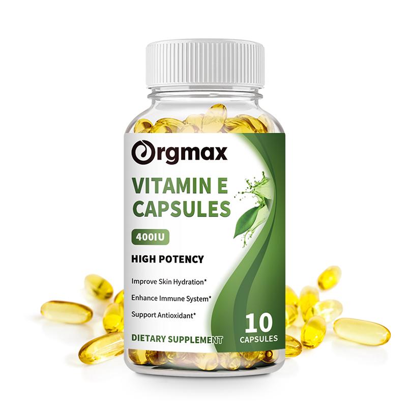 Orgmax Vitamin E 180 mg (400 IU), High Potency Vitamin Capsules, 120 Count