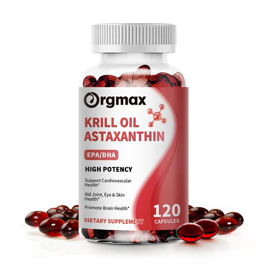 Orgmax Krill Oil Astaxanthin EPA DHA Capsules Dietary Supplement