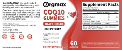 Orgmax COQ10 Gummies Dietary Supplement