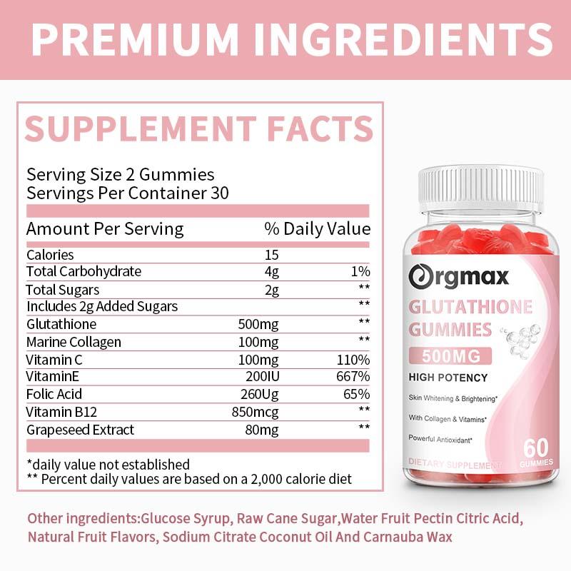 Orgmax Glutathione Gummies Dietary Supplement