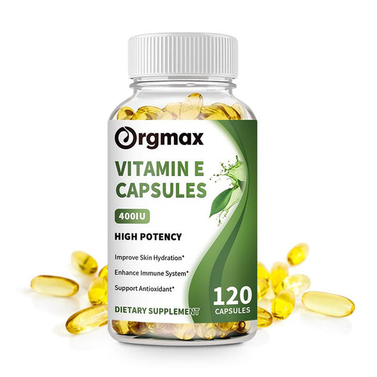 Orgmax Vitamin E 180 mg (400 IU), High Potency Vitamin Capsules, 120 Count