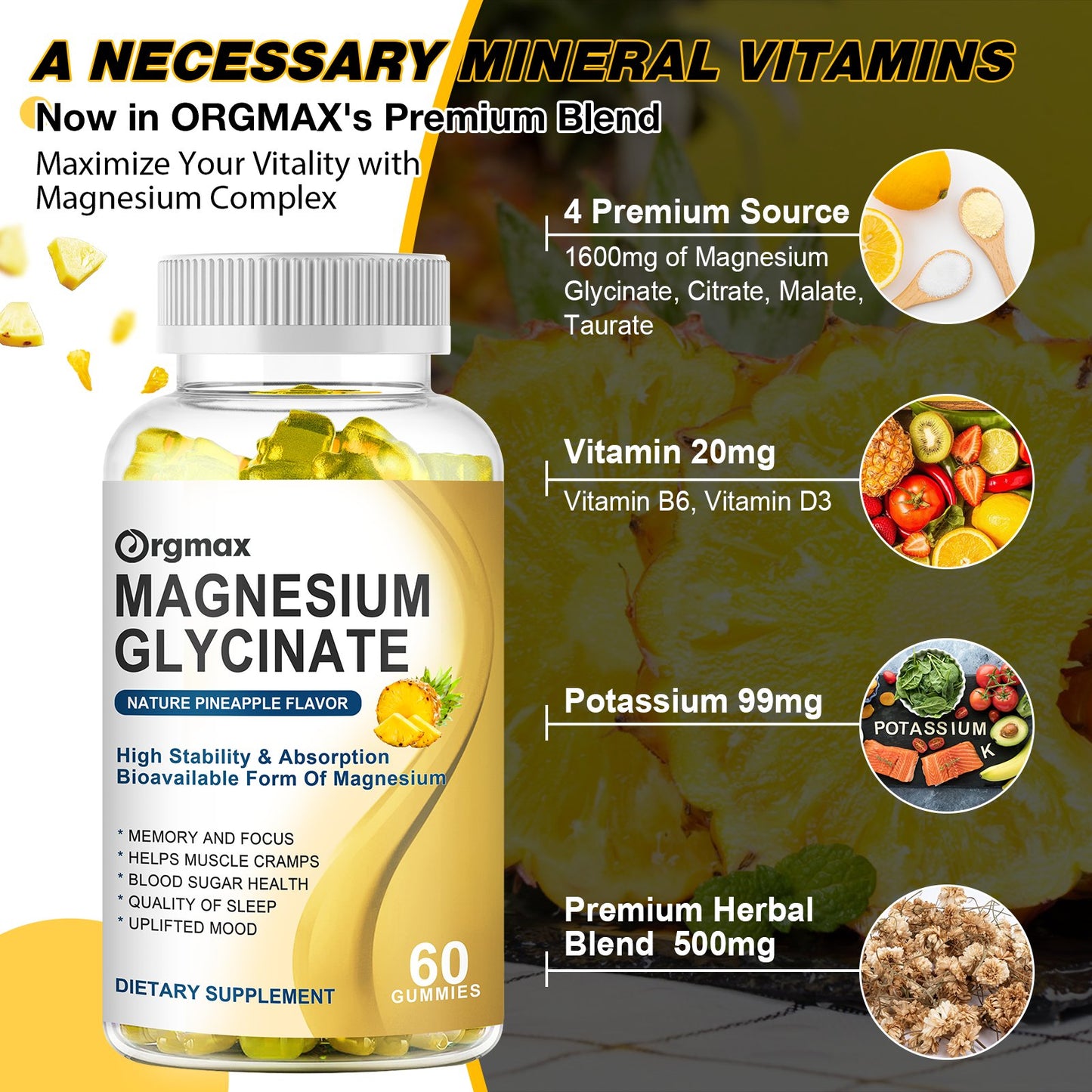 Orgmax Magnesium Glycinate Gummies